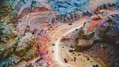 Landscapes nature rock blue brown architecture historical 