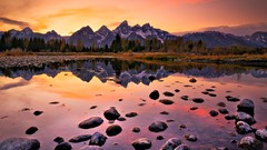 Landscapes nature rocks lakes htc