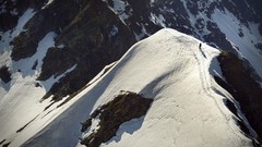 Landscapes nature snow Mountains footsteps