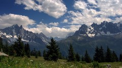 Landscapes nature snow Mountains peaks skies Alpine highterrain
