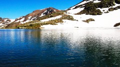 Landscapes nature snow water Mountains lakes summit