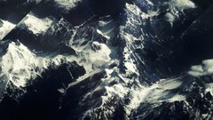 Landscapes nature snow winter Mountains bird's-eye view snowy 