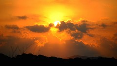 Landscapes nature sun clouds valencia