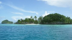 Landscapes nature Trees ocean paradise Beaches Palau rock 