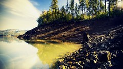 Landscapes nature vintage lakes forests HDR Photography Lake 