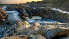 Landscapes nature Virginia rocks rivers long exposure