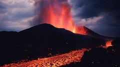 Landscapes nature Volcanoes lava national park republic congo 