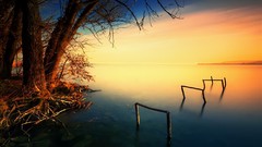 Landscapes nature water clouds eternity lakes