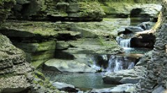 Landscapes nature water lagoon waterfalls cliffs rocks new york 