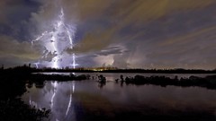 Landscapes nature water Lightning Bahamas