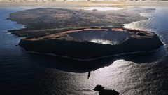 Landscapes nature water ocean Islands three Volcanoes Easter 