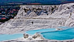 Landscapes nature water Turkey Pamukkale