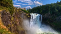 Landscapes nature waterfalls snoqualmie falls