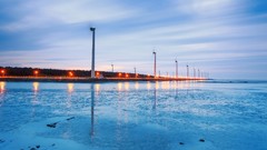 Landscapes nature wind light coast embankment