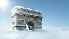 Landscapes nature winter arc de triomphe HDR Photography