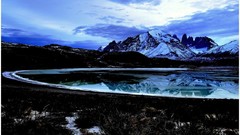 Landscapes nature winter Mountains ice lakes patagonia