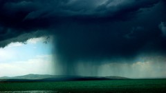 Landscapes nature yellow water blue rain hills Green storm 