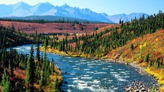 Landscapes nature Yukon rivers scenic