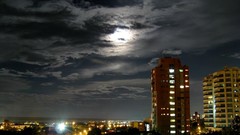 Landscapes night clouds buildings cities colombia barranquilla