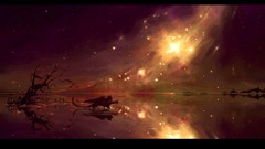 Landscapes paintings outer space griffin fantasy art waterscapes