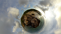 Landscapes panorama circle globe