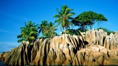 Landscapes paradise Seychelles Beaches