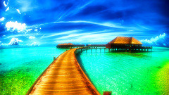 Landscapes piers cabin