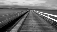 Landscapes piers grayscale monochrome