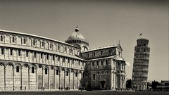 Landscapes Pisa Italy monochrome cities Leaning Tower of Pisa