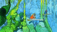 Landscapes Plants forests artwork traditional art moebius 