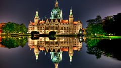 Landscapes reflections hannover city hall