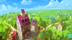 Landscapes roads houses fields artwork Jaecheol Park