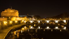 Landscapes Rome City Lights Castles castle sant angelo 