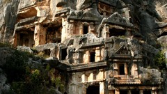 Landscapes ruins Turkey rocks Temples Myra