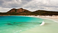 Landscapes sand nature clouds hills white Green Plants 