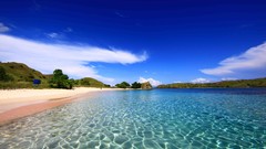 Landscapes sand nature hills Islands Beaches Komodo dragons 