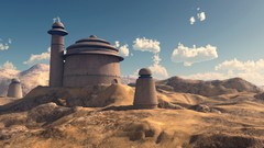 Landscapes sand Stars Mountains clouds dark palace star wars 