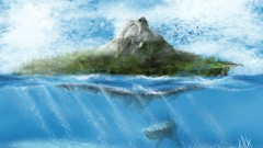 Landscapes scene drawings Terra digital art isle