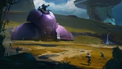 Landscapes science fiction halo concept art artwork digital art 