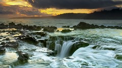 Landscapes Sea clouds Beaches Thor's Well