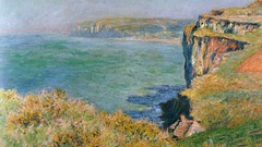 Landscapes Sea Mountains coast France French paintings 