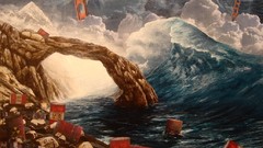 Landscapes Sea Mountains surrealism paintings artwork Adam 