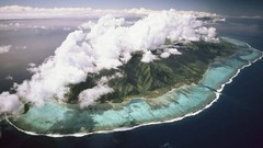 Landscapes Sea nature Mountains clouds Islands mouth Beaches 