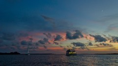 Landscapes Sea night ocean ships South Carolina USA