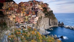 Landscapes Sea ocean Italy cliffs architecture cityscapes 