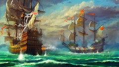 Landscapes ships paintings drawings artwork sail ship sea 