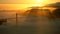 Landscapes silhouettes Bridges golden