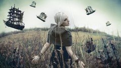 Landscapes Situations woman ships