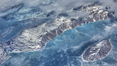 Landscapes snow clouds ice Canada nunavut Padloping Island