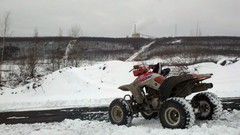 Landscapes snow Honda quad quad bikes four-wheeler